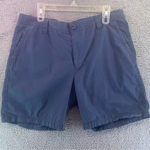 Columbia Men's Size 34 Chino Shorts Fishing Blue Polyester